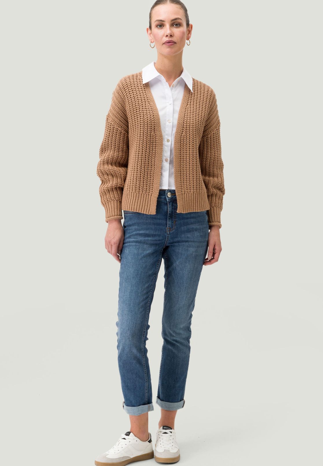 Strickjacke kurz Grobstrick
