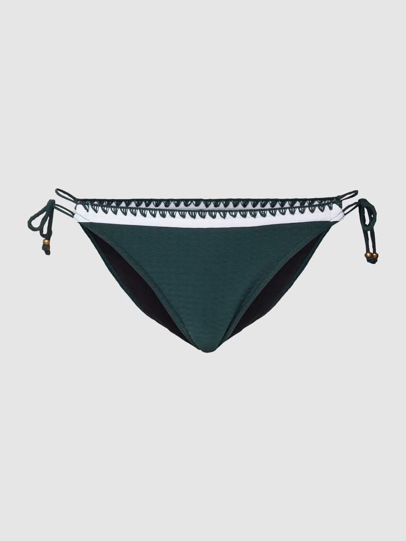 Bikini-Slip mit Strukturmuster Modell 'STORA' in dunkelgrün