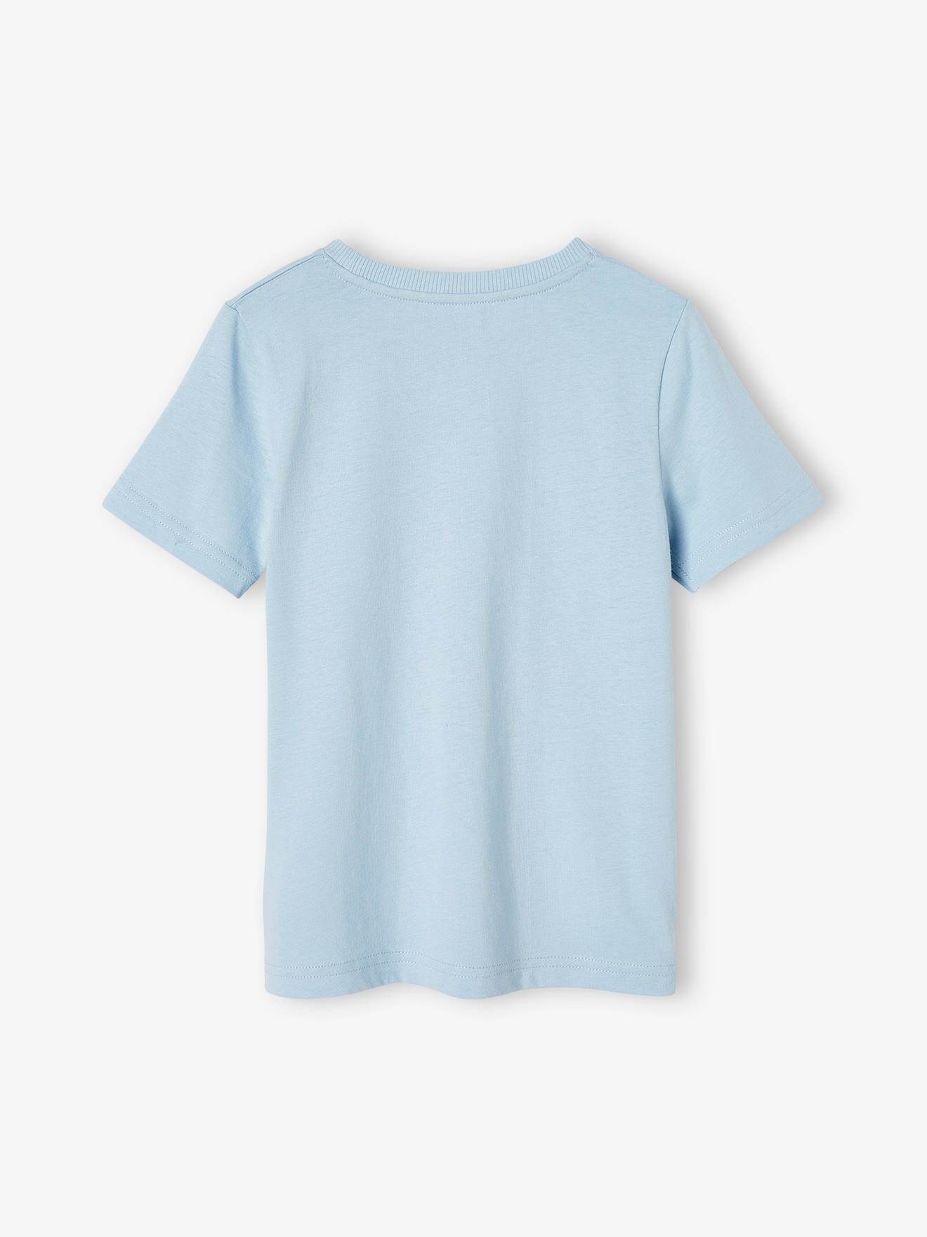 Vertbaudet Jungen T-Shirt aus Bio-Baumwolle, Tier-Print - salbeigrün