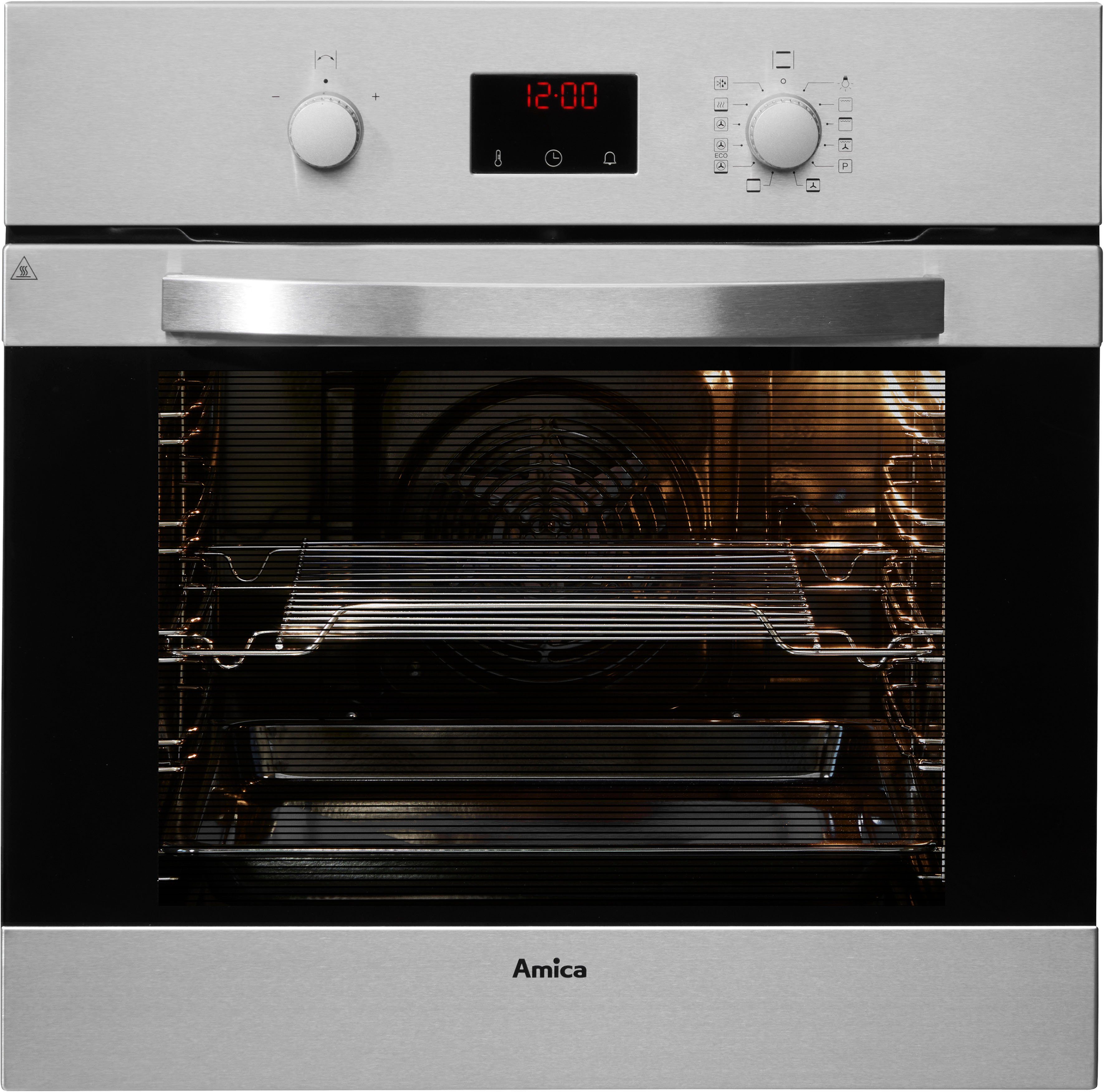 Amica Backofen EBP 13624 E, mit Teleskopauszug nachrüstbar, Pyrolyse-Selbstreinigung