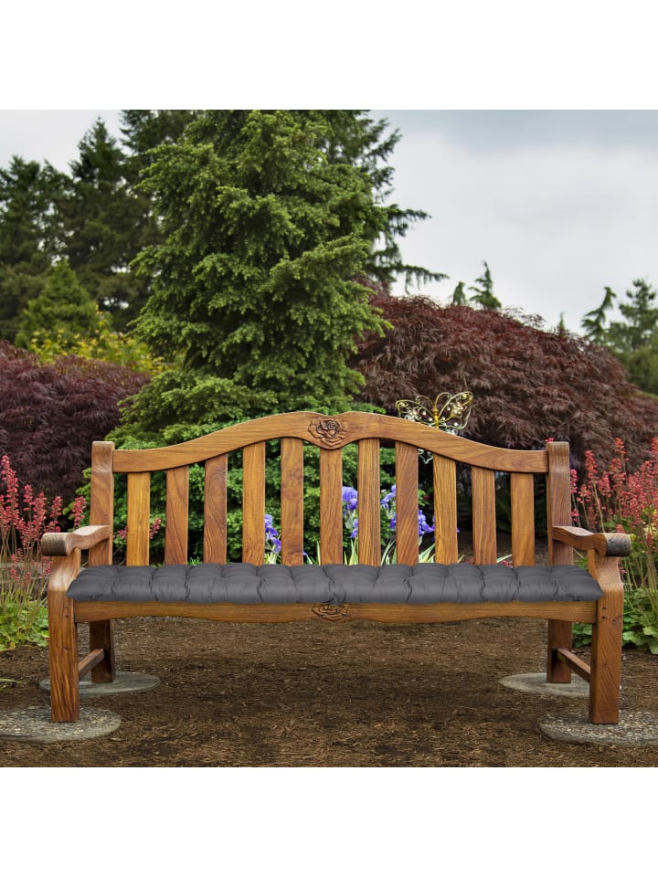 relaxdays Bankauflage in Grau - (B)180 x (H)7 x (T)50 cm günstig kaufen onesize
