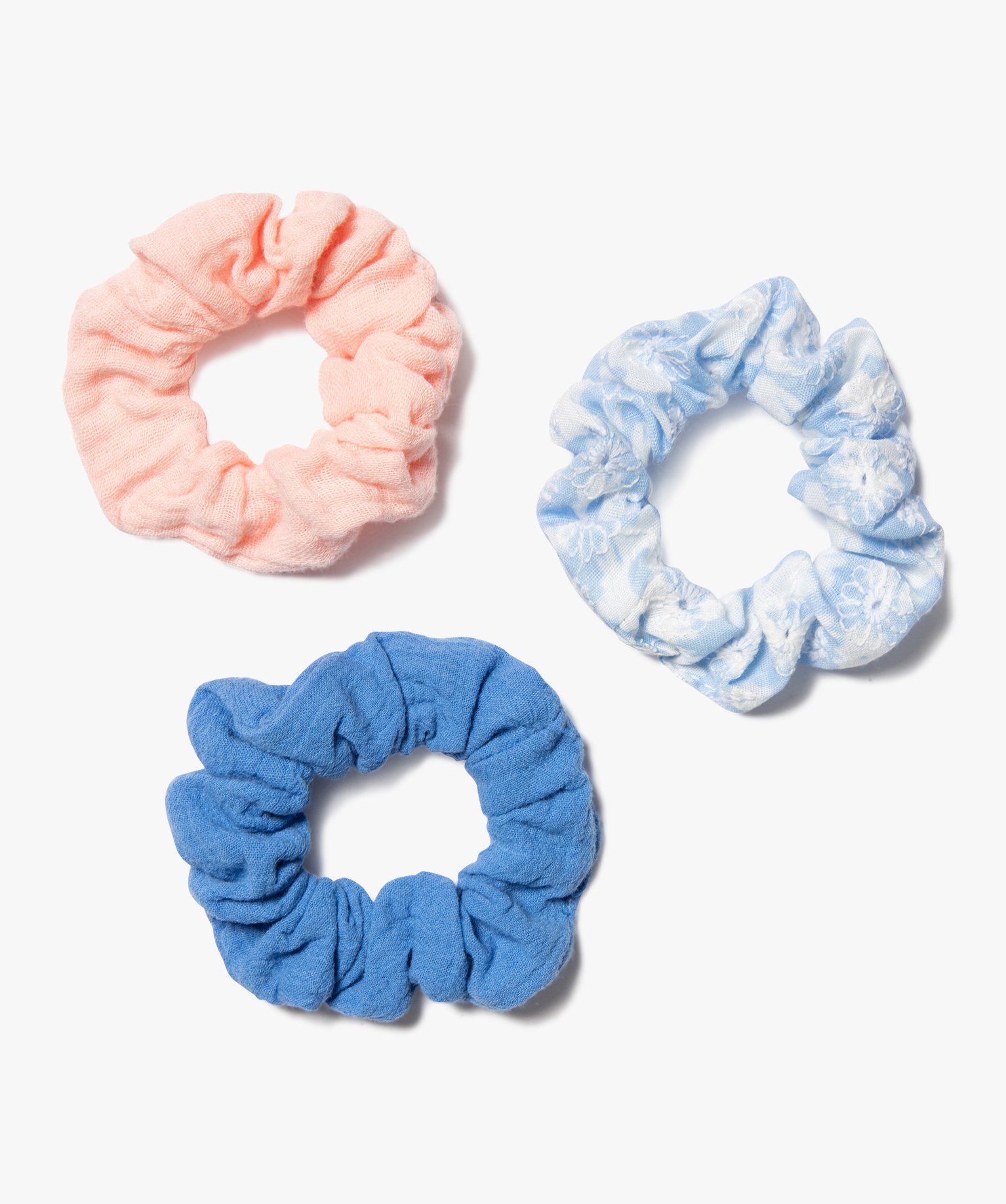 Chouchous pour les cheveux fille (lot de 3) bleu | GEMO