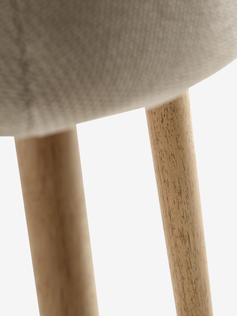 ADSLEV barkrakk, beige stoff/eikfarge