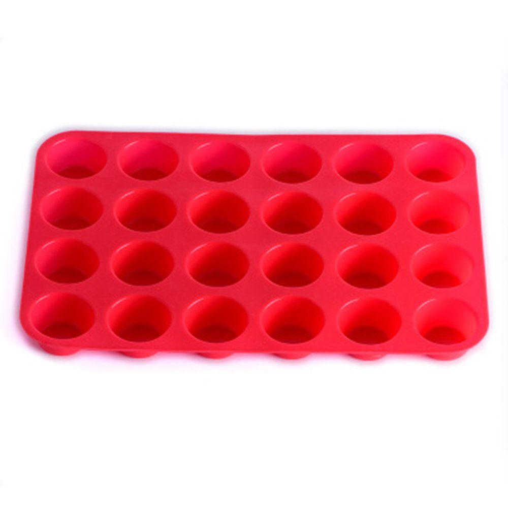 Fokelyi Muffinform Mini-Silikon-Cupcake-Form-Set, Mini-Muffinform für 24 Tassen