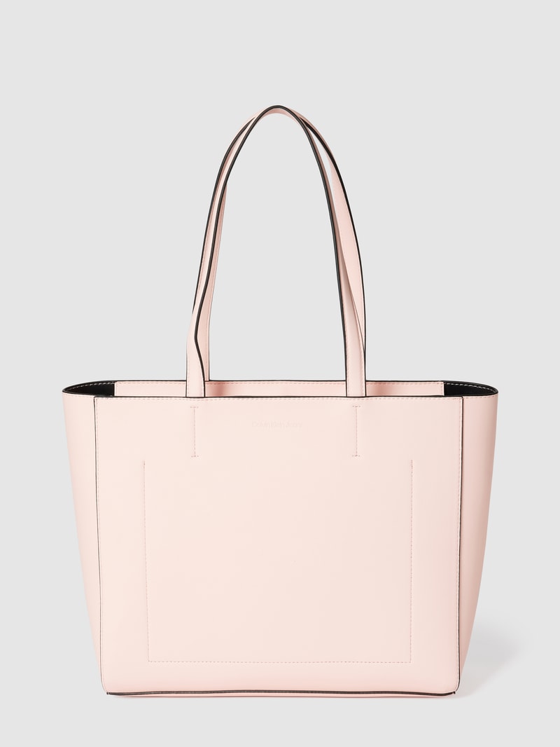 Shopper mit Label-Detail in hellrosa