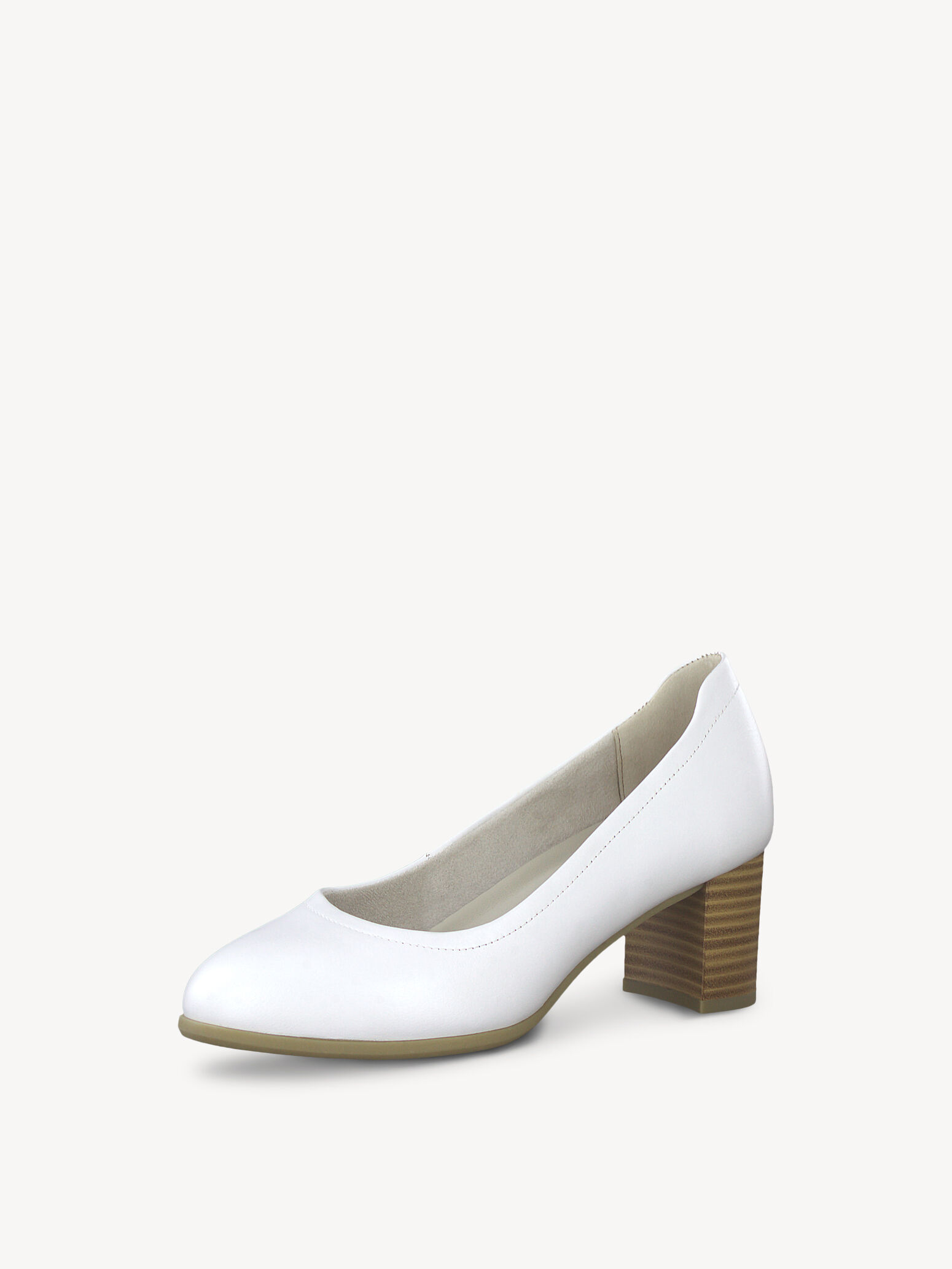 Escarpin en cuir - blanc