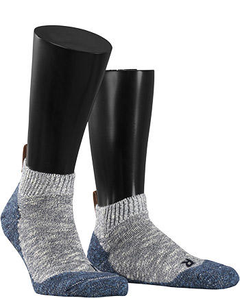 Falke, Serie Lodge HP, Socken, Baumwolle, grau-rauchblau meliert