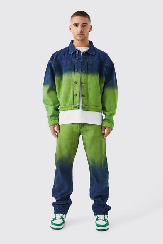 Lockere Jeans mit Farbverlauf