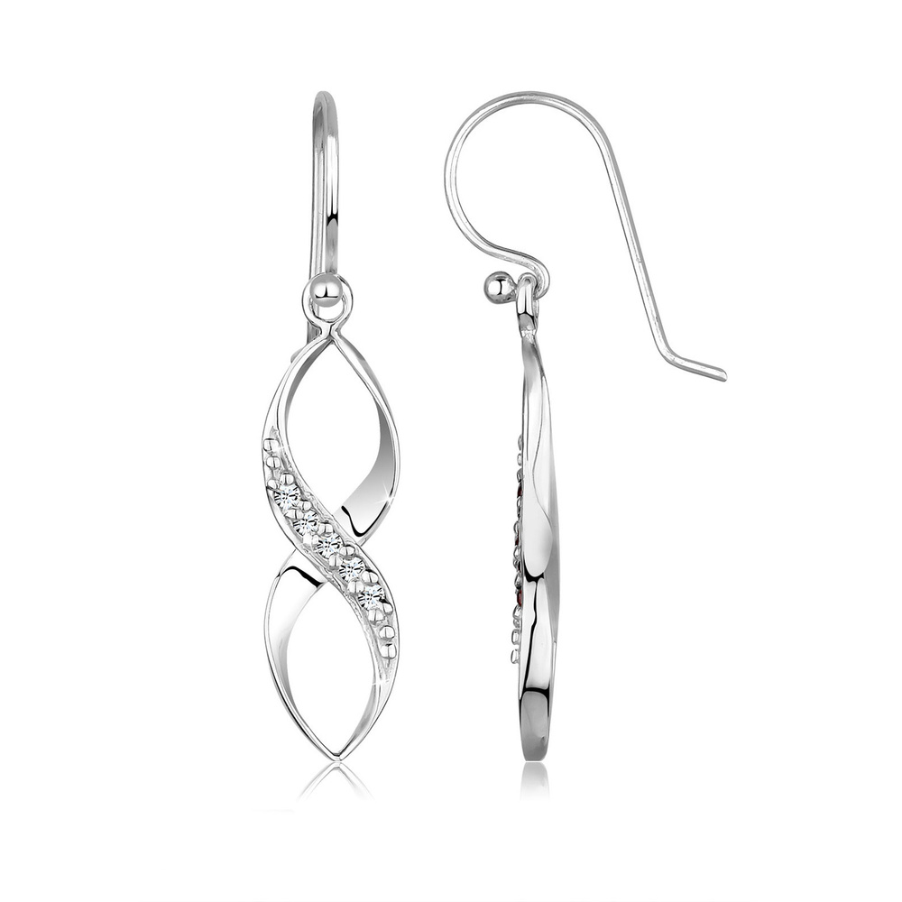Elli Elli Boucles d'Oreilles Femmes Pendentif d'oreilles Spirale Infinité Délicat avec Boucles d'oreilles