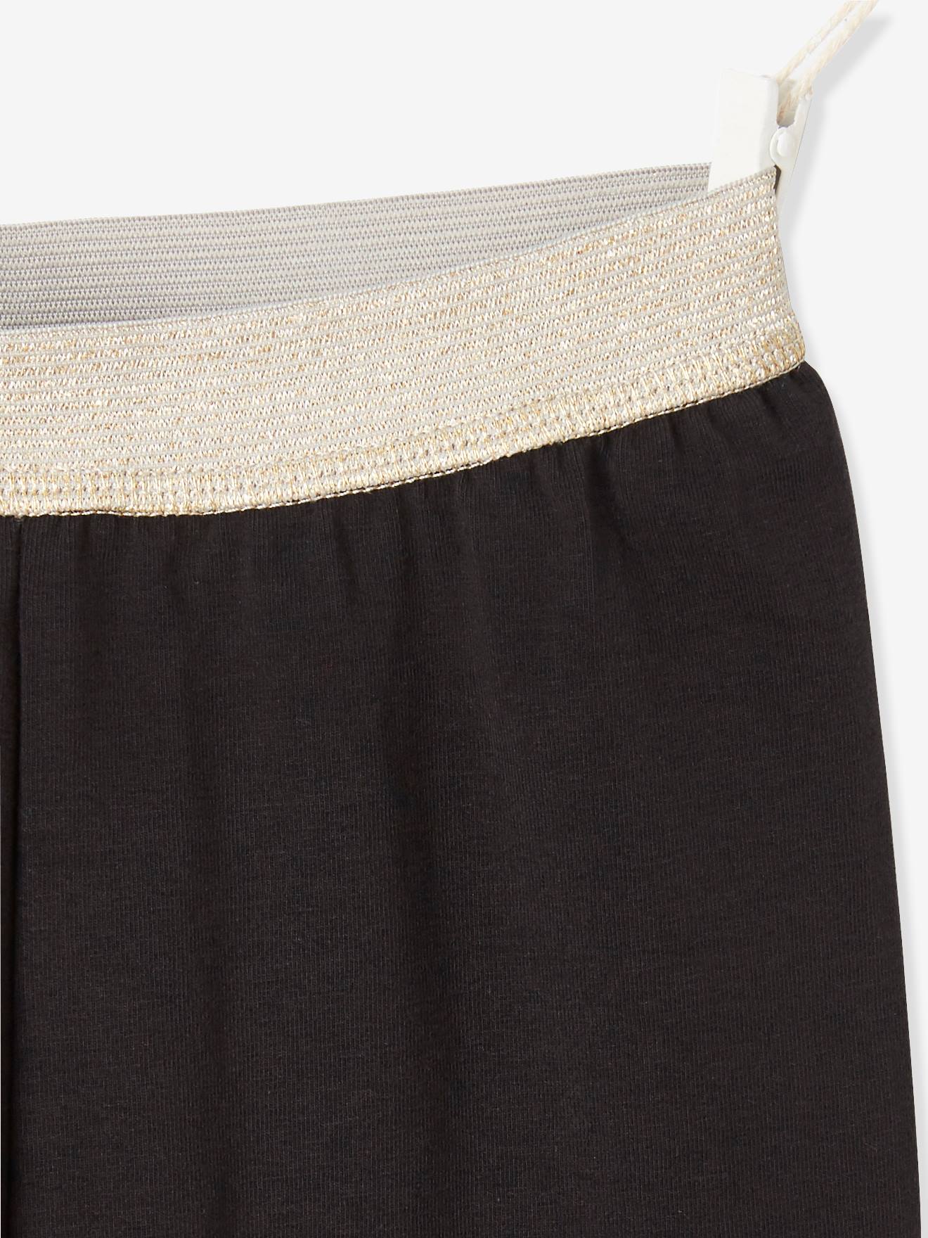 Vertbaudet Mädchen Leggings, Bund in Metallic-Optik BASIC - dunkelrosa