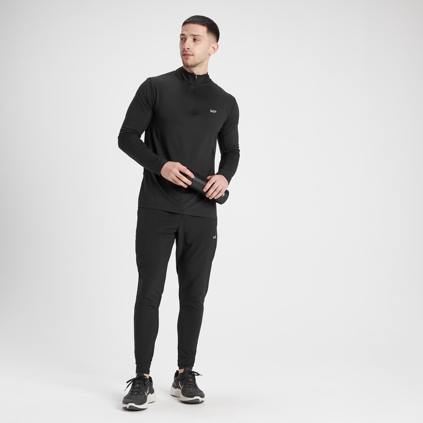 Haut à fermeture éclair ¼ MP Velocity pour hommes – Noir