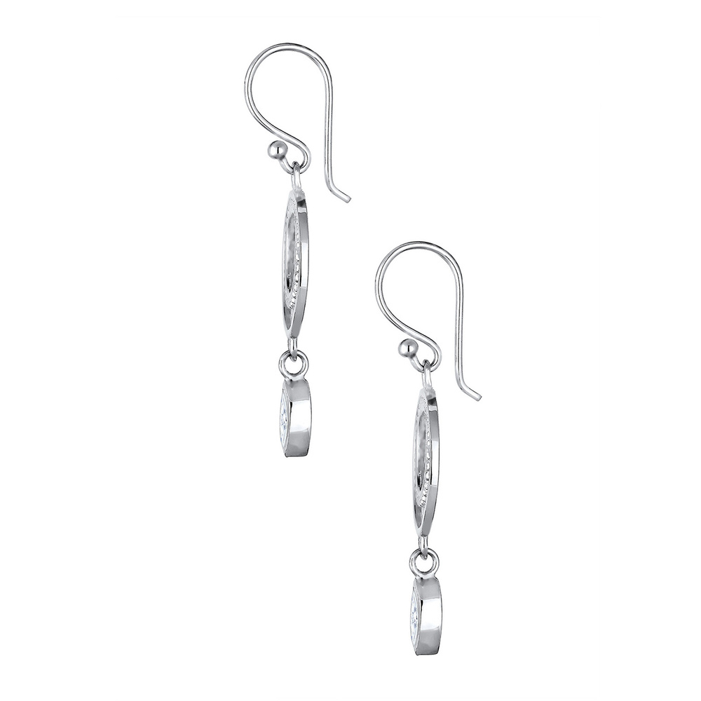 Elli PREMIUM Elli PREMIUM Boucles d'Oreilles Ornament Zirkonia Marquise 925 Sterling Silber Boucles d'oreilles