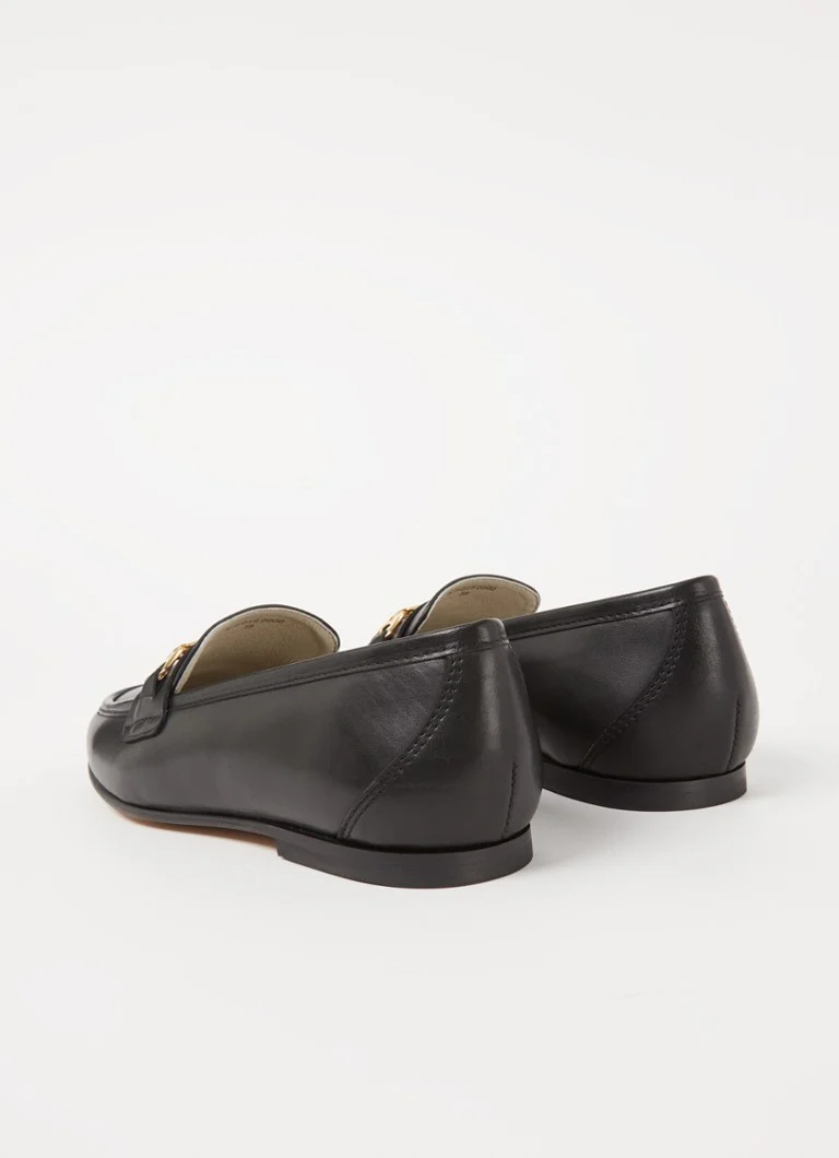 Mocassins NIKKIE em couro com estampa de bolinhas.