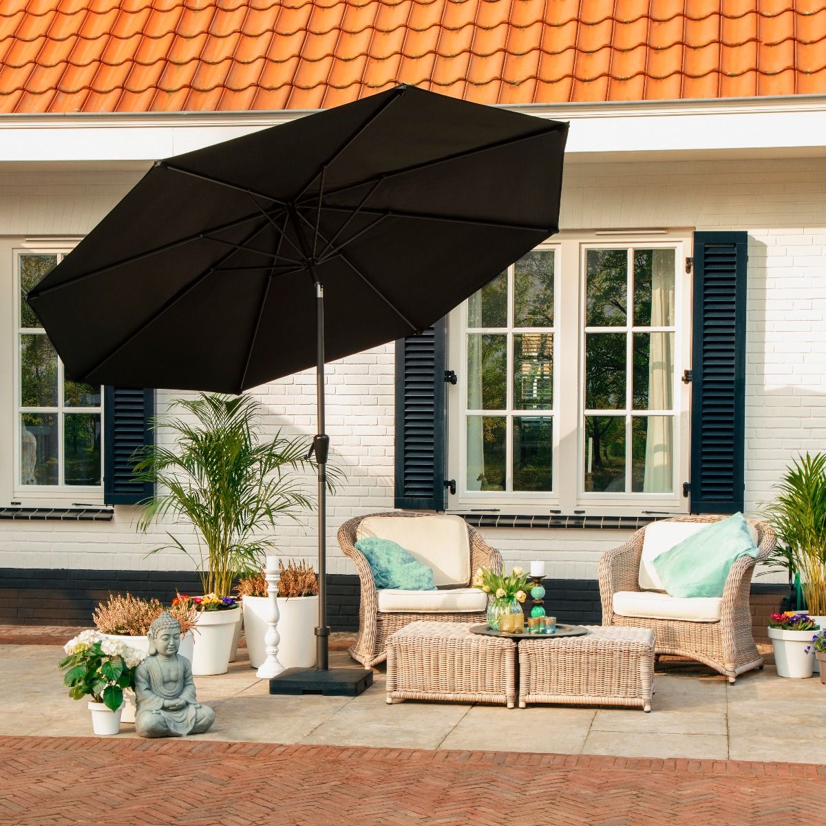 VONROC Recanati Ø300 cm Premium Stocksonnenschirm