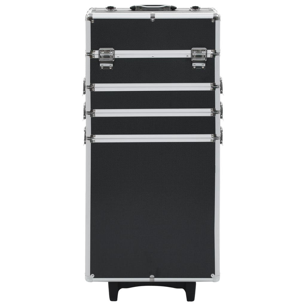vidaXL Kosmetik-Koffer Kosmetikkoffer Aluminium Schwarz