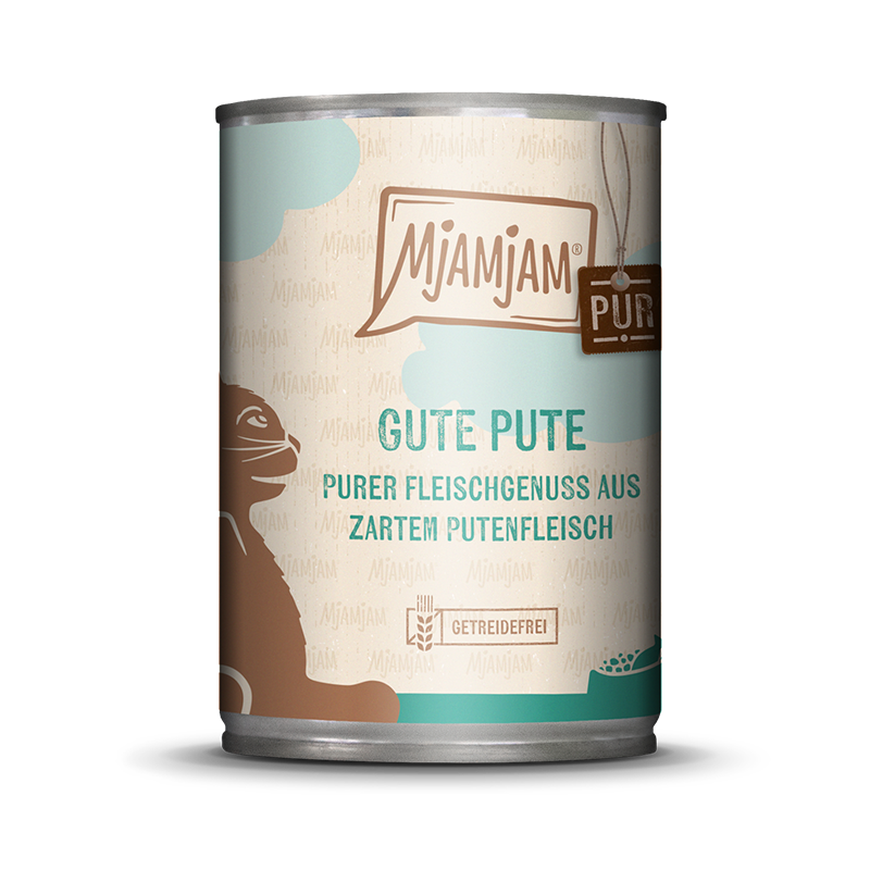 MjAMjAM Nassfutter MjAMjAM Pur 6x400g Pute