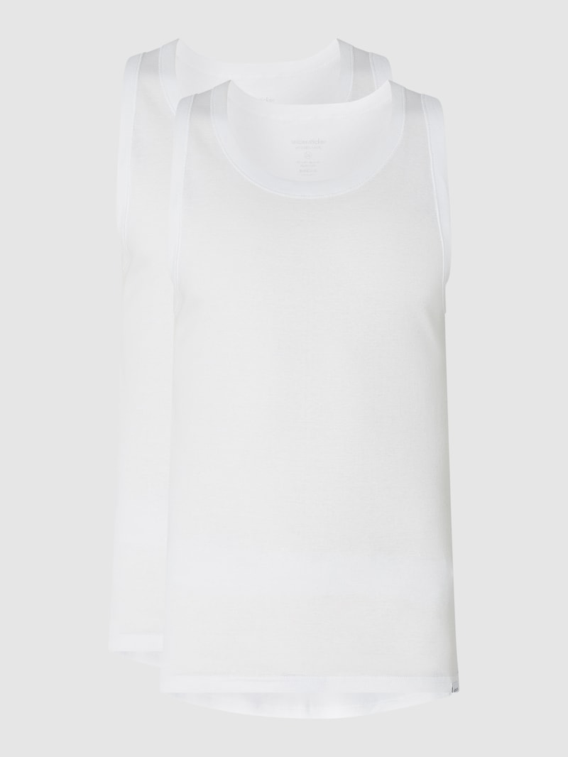 Tanktop aus Baumwolle im 2er-Pack in weiß