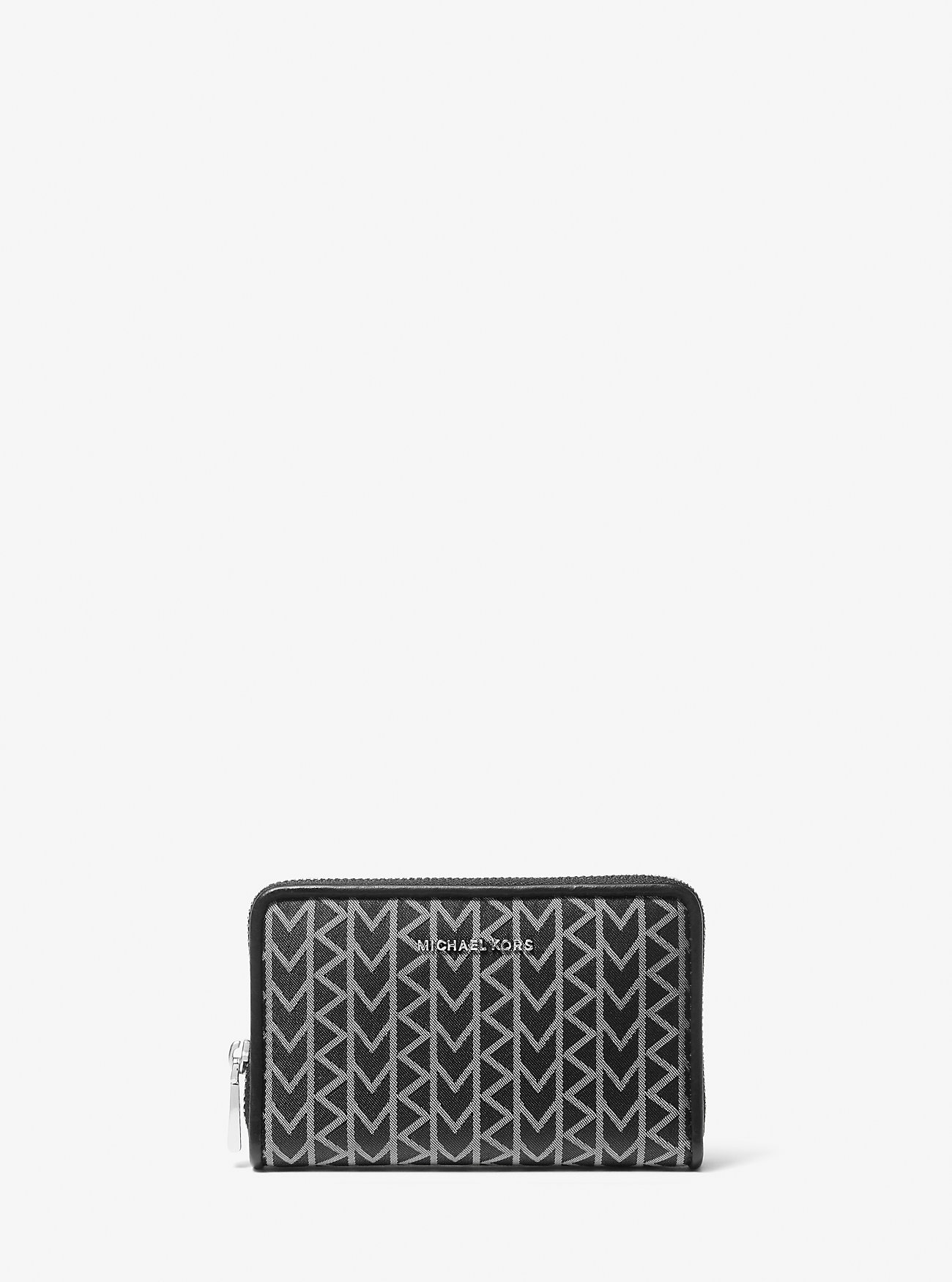Jet Set Small MK2000 Logo Jacquard Wallet - BLACK