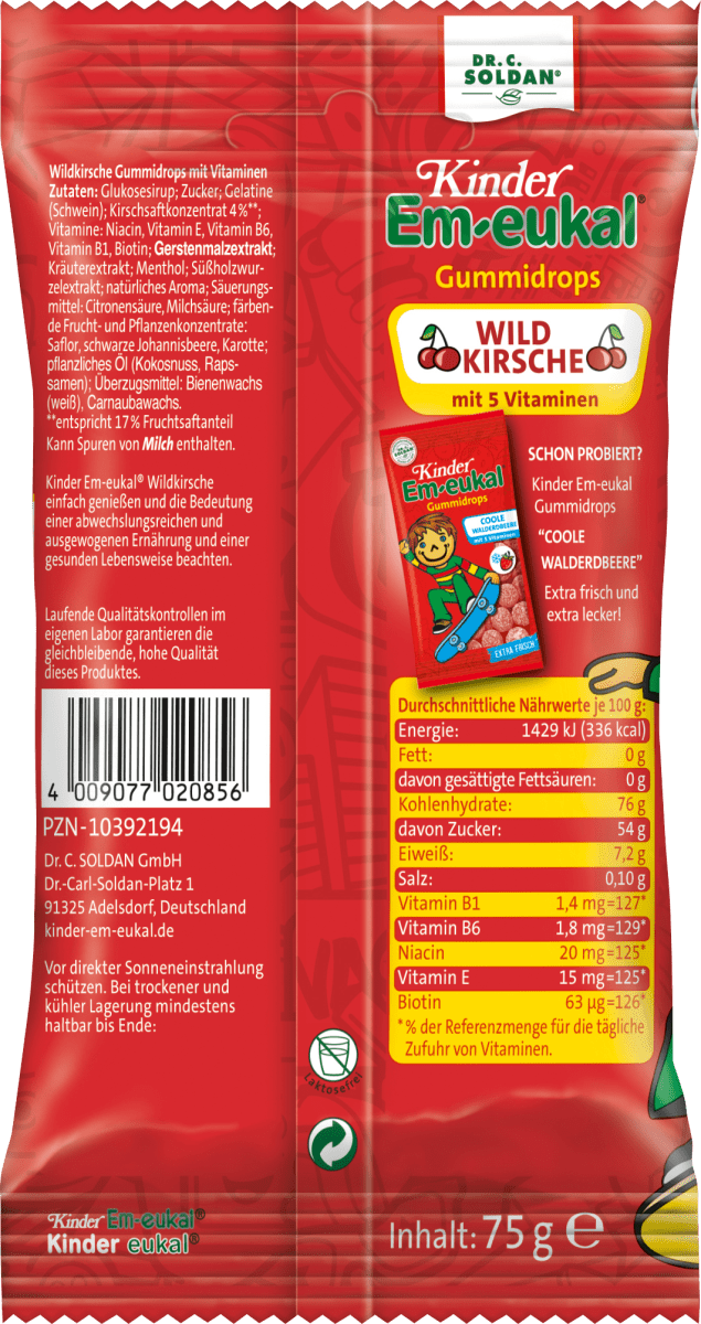 Gummidrops Wildkirsche, 75 g