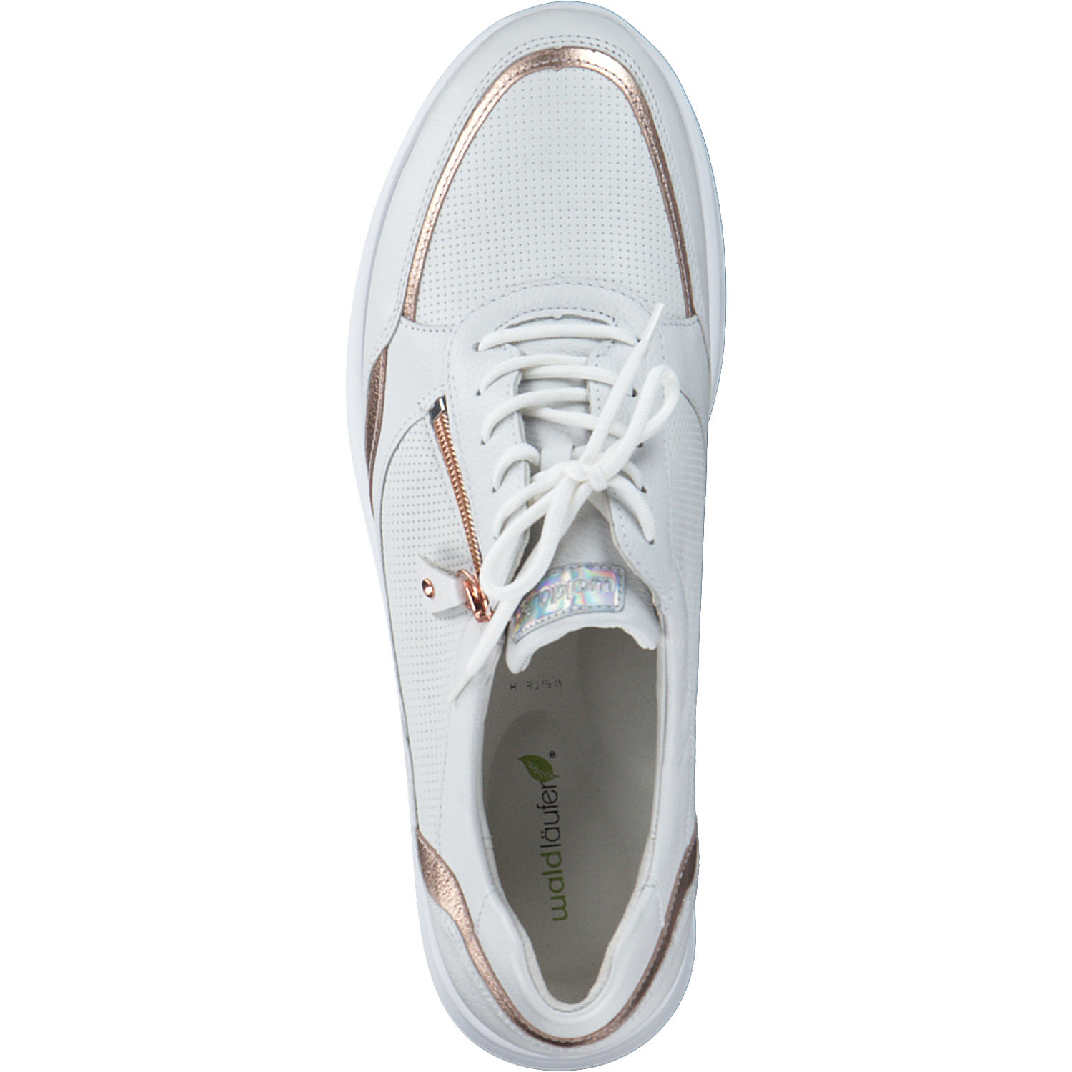 Waldläufer Arianna 755004, Sneakers, Damen, WEISS ROSÈGOLD WEISS