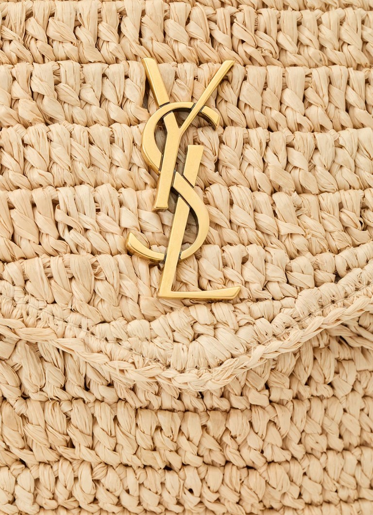 Clutch mare Saint Laurent Cassandre din rafie