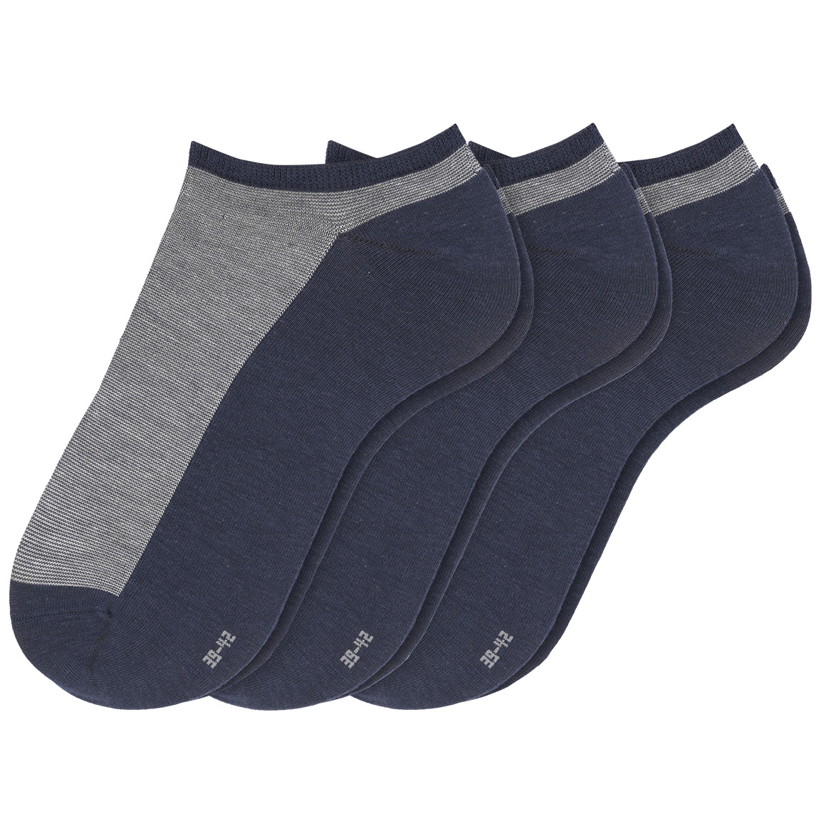 3 Paar Herren Sneaker-Socken mit Viskose