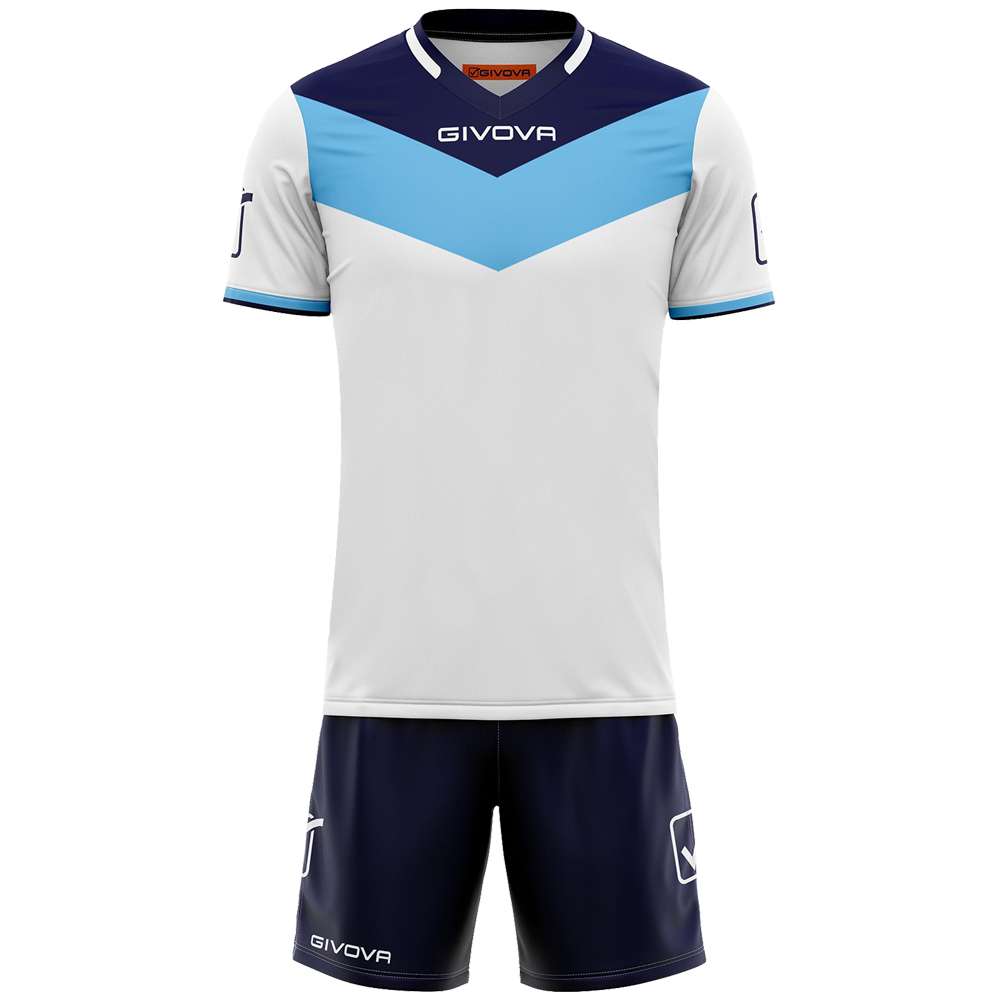 Givova Kit Campo Set Trikot + Shorts navy/hellblau