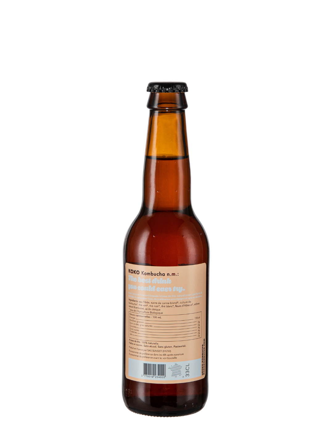 Koko Kombucha : Framboise Hibiscus - Gueule de joie 0° |  33 cl