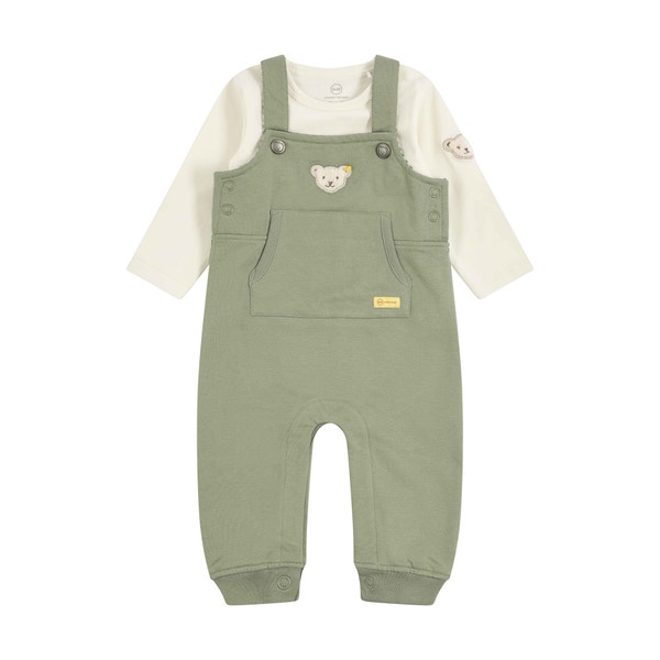 Set Hose + T-Shirt langarm, dunkelgrün für Jungs