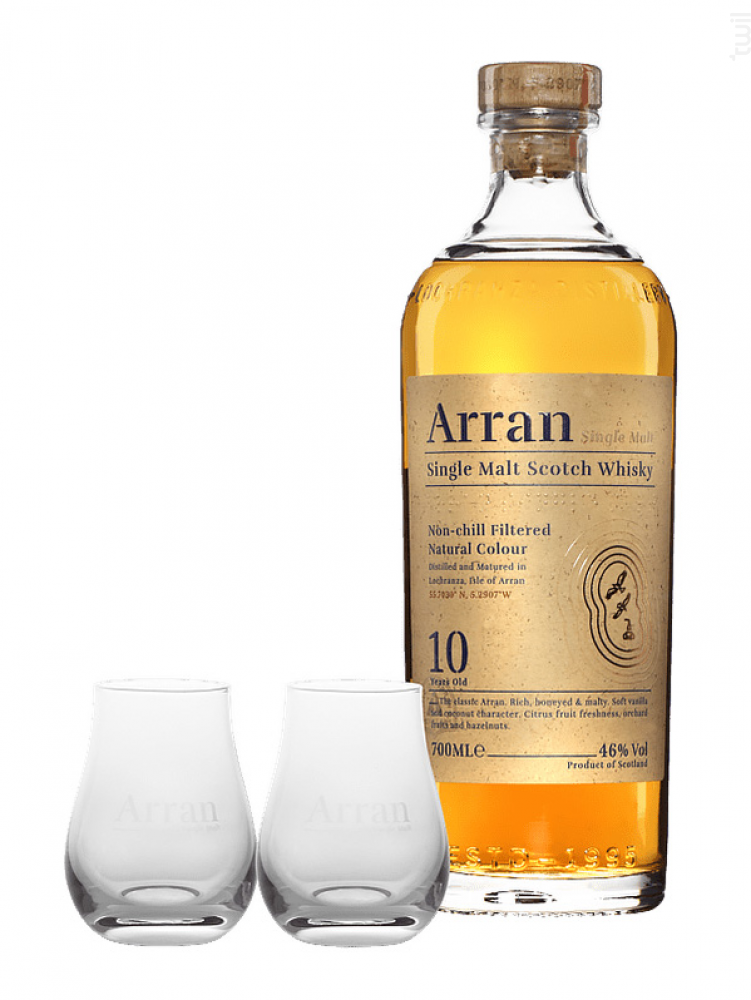 10 Ans Coffret 2 Verres Arran