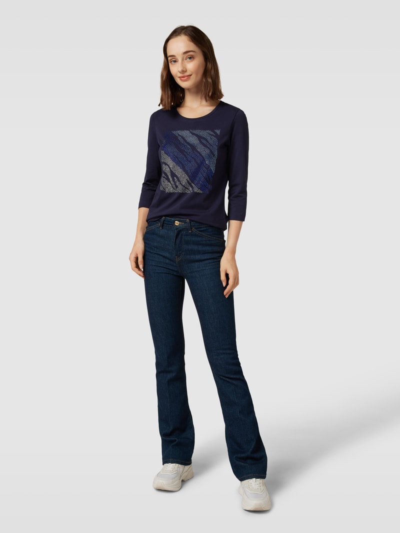 Longsleeve mit 3/4-Arm Modell 'Nicole' in dunkelblau