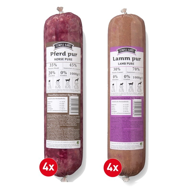Simple BARF BARF/ Frostfutter Simple BARF Hypoallergen Paket 8x1000g