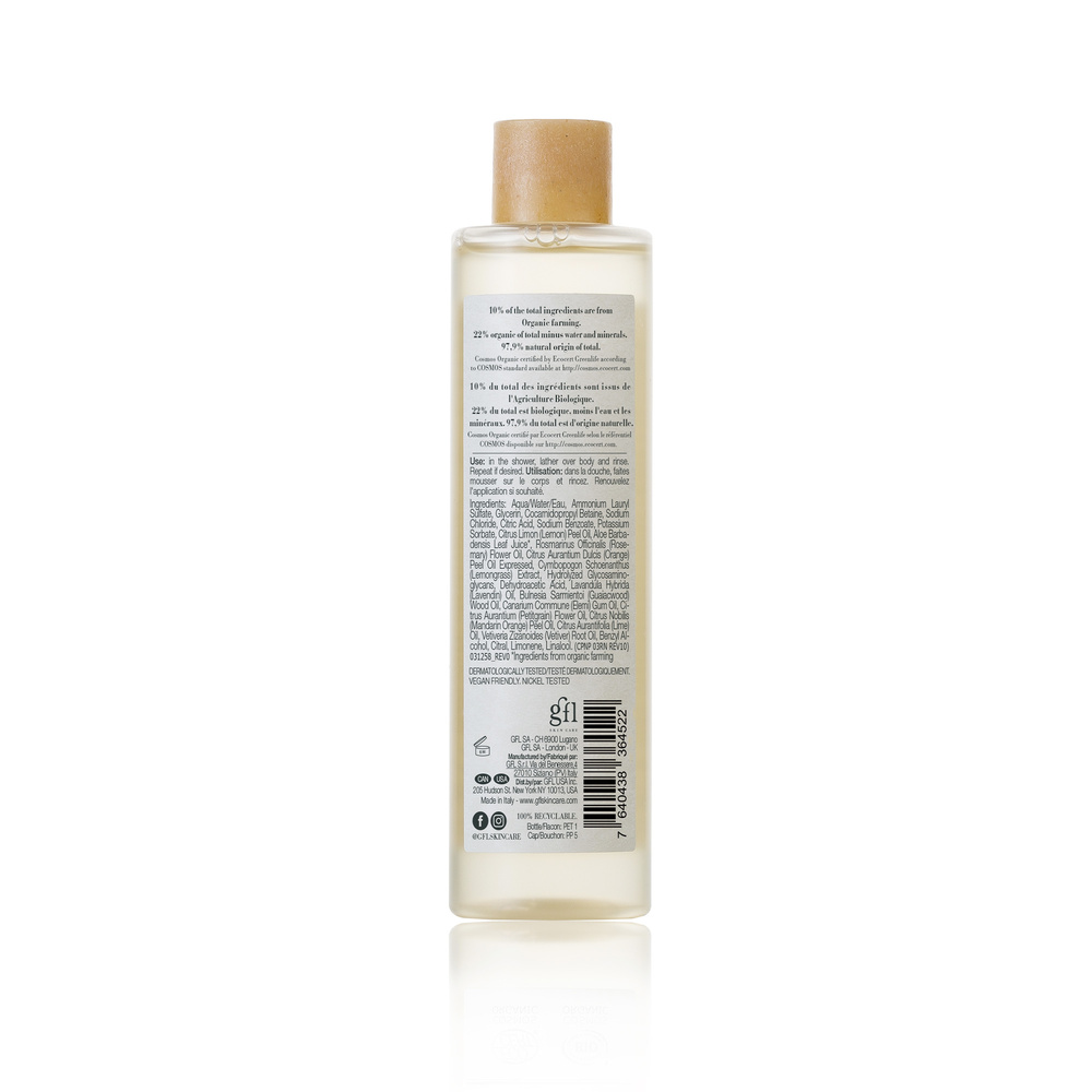 rerum natura LE GEL DOUCHE AUX ZESTES D’AGRUMES ENRICHI DE NOTES DE BOIS DE GAÏAC 100 ML Gel Douche