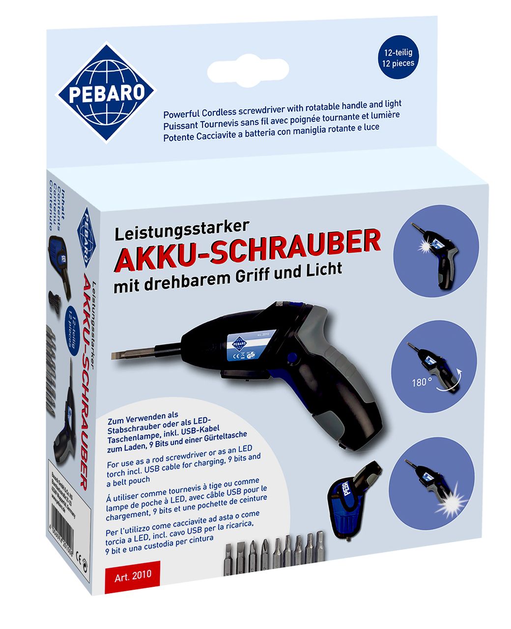 PEBARO Leistungsstarker Akkuschrauber
