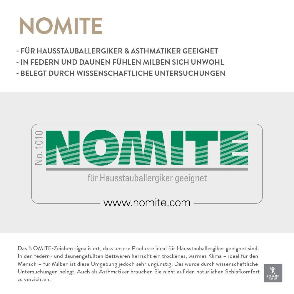 3-Kammer-Kopfkissen LAAX im Doppelpack, SPESSARTTRAUM, Füllung: 100% Daunen (Außen), Bezug: 100% Baumwolle, Spar-Set, 2-tlg, hergestellt in Deutschland, allergikergeeignet, in 40x80 oder 80x80