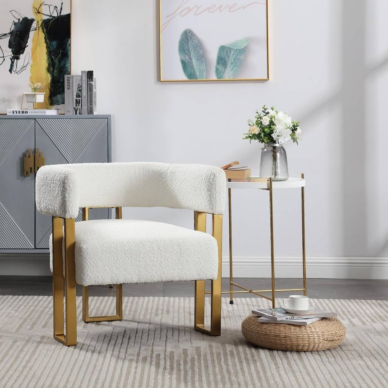 Woltu Relaxsessel (1-St), Loungesessel aus Chenille Polstersessel