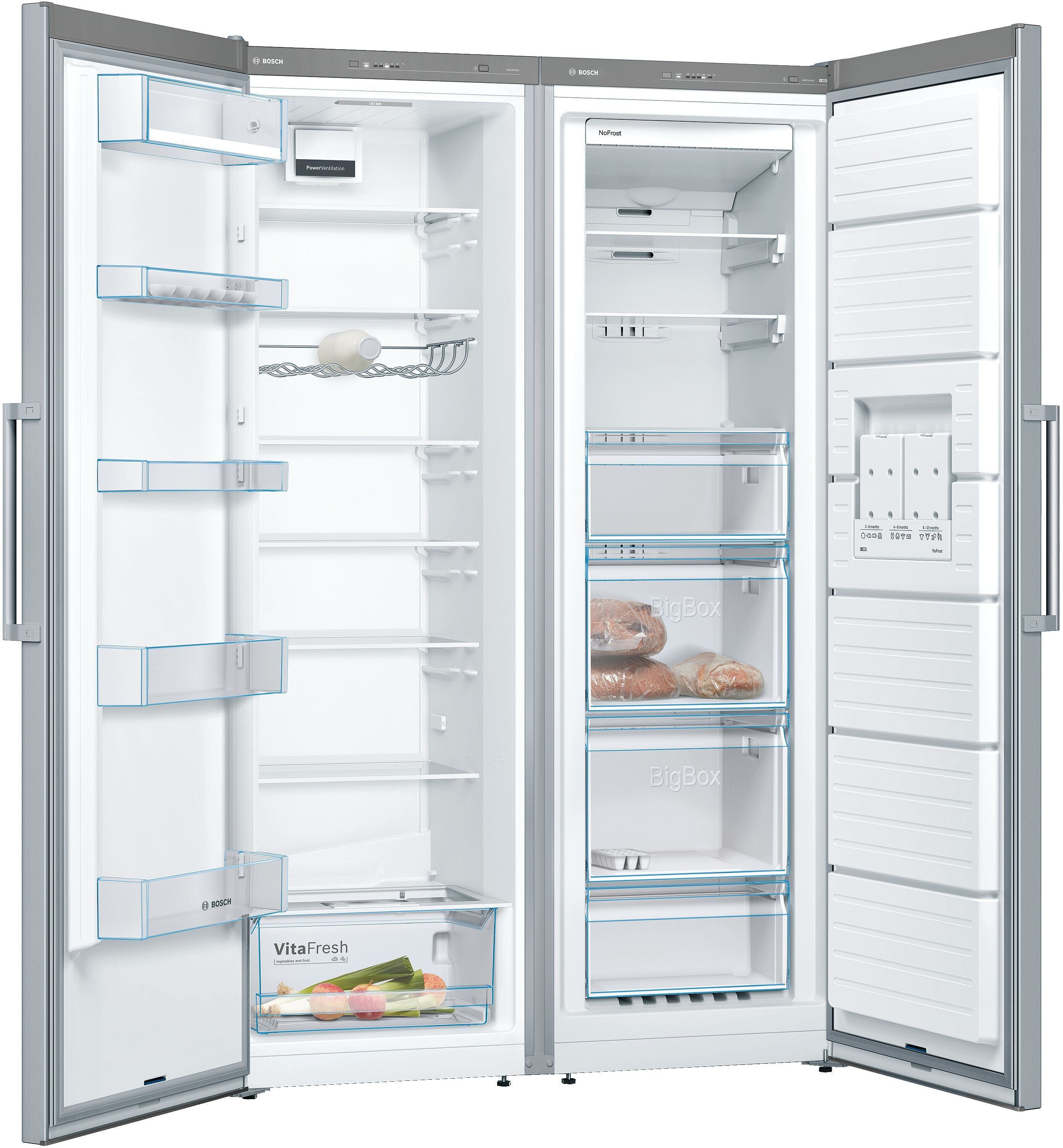 BOSCH European Side-by-Side KAN95VLEP, 186 cm hoch, 120 cm breit