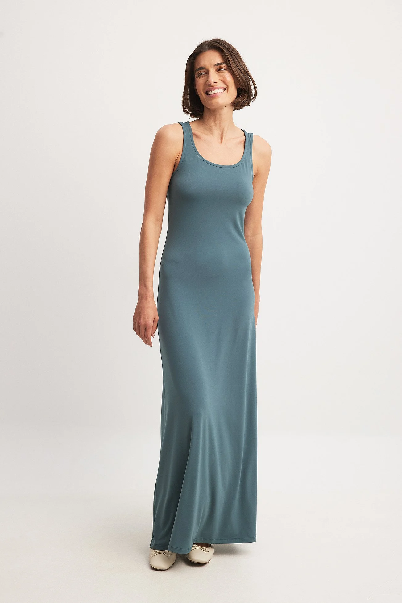 Maxi-Tank-Kleid mit Rundhalsausschnitt
