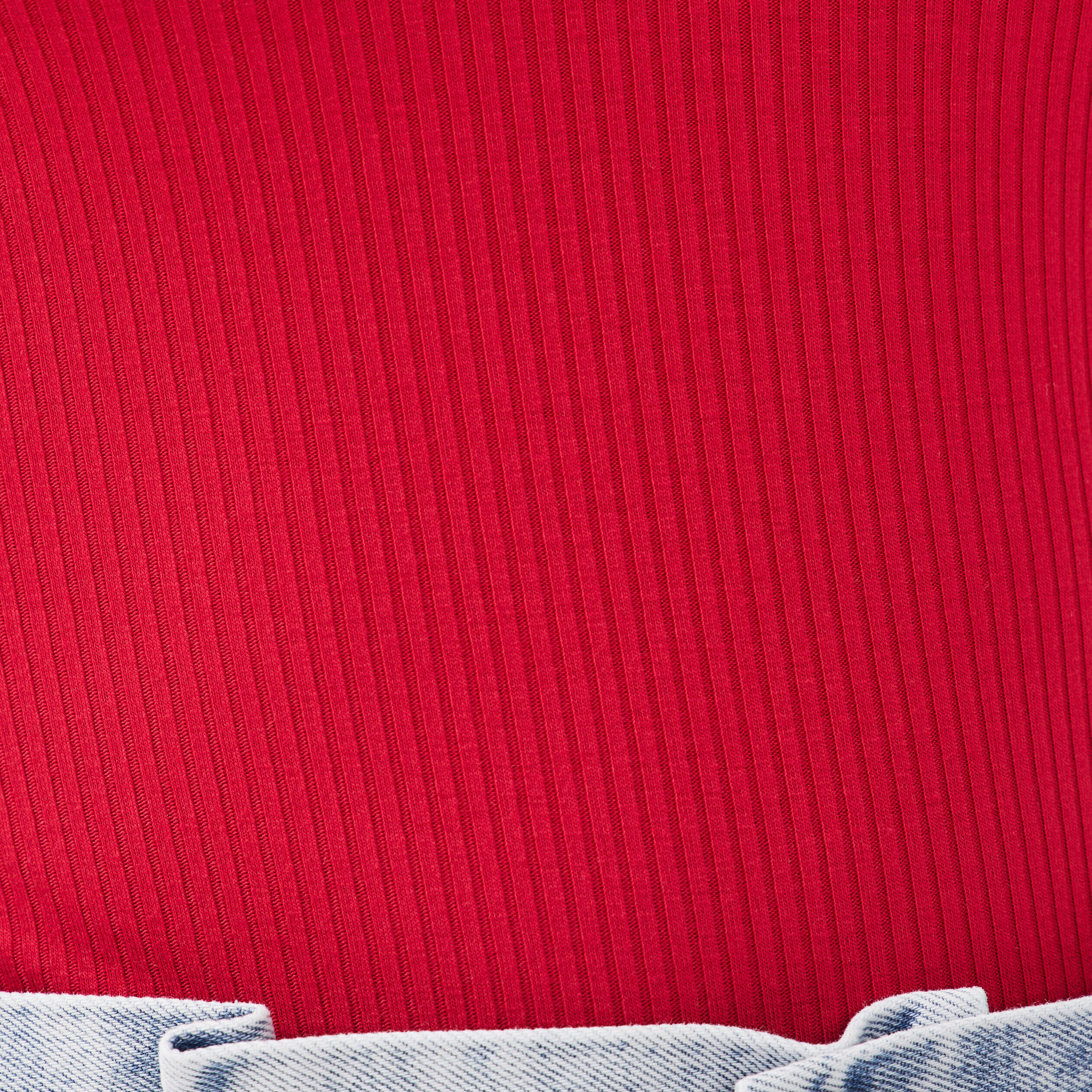 Body bretelles larges côtelé rouge femme | Cache Cache