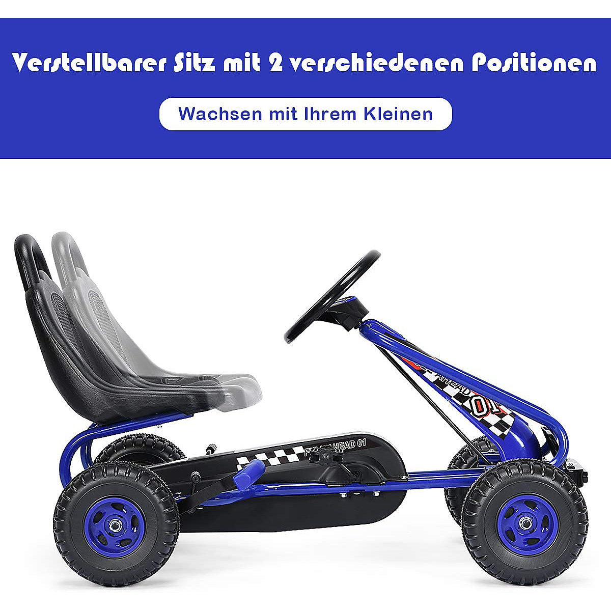 Gokart Mit Handbremse Sitz verstellbar