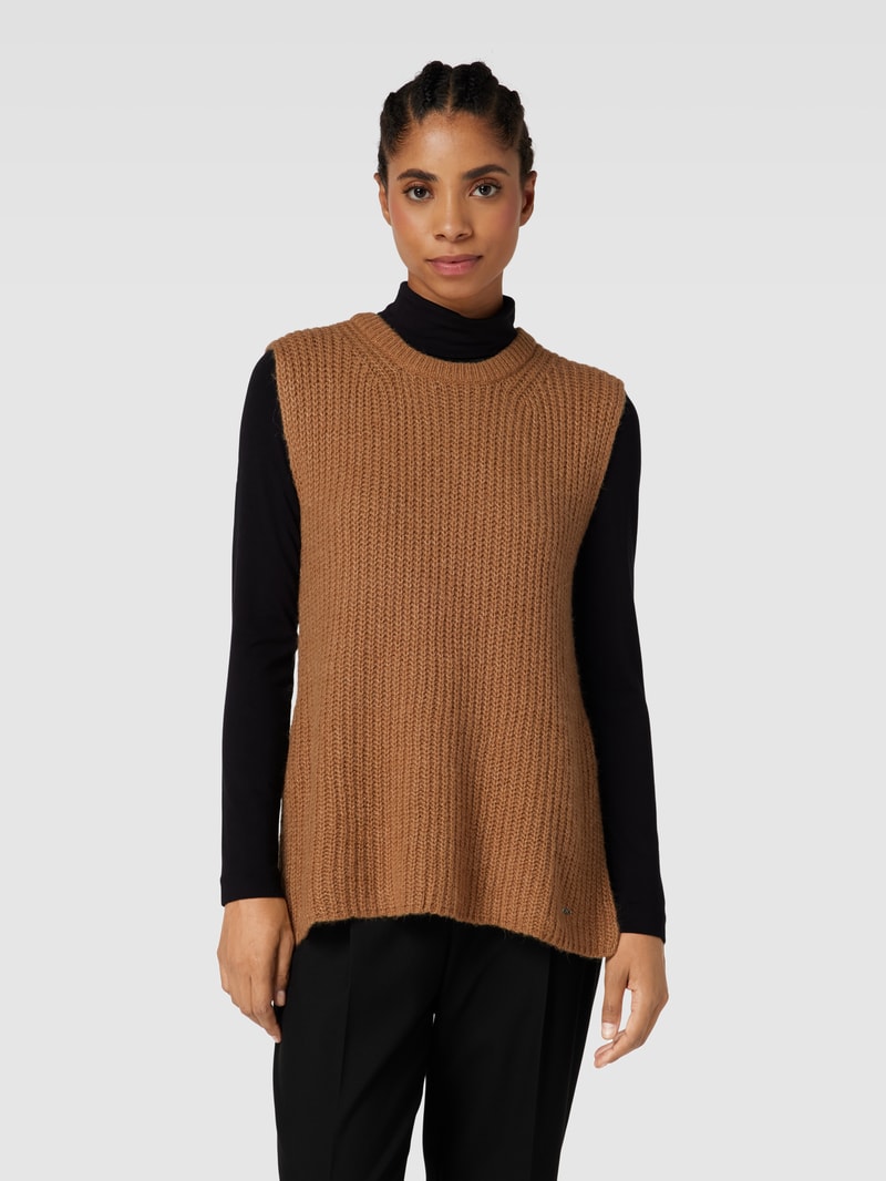 Pullunder mit Label-Detail Modell 'Style.Elisa' in cognac