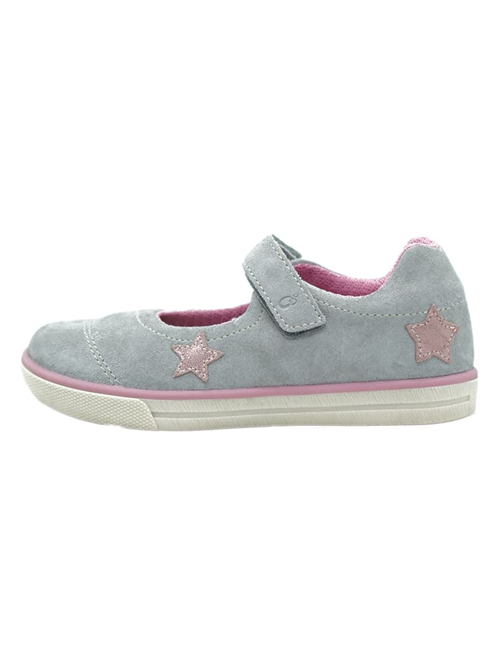 lamino Leder-Ballerinas in Grau günstig kaufen