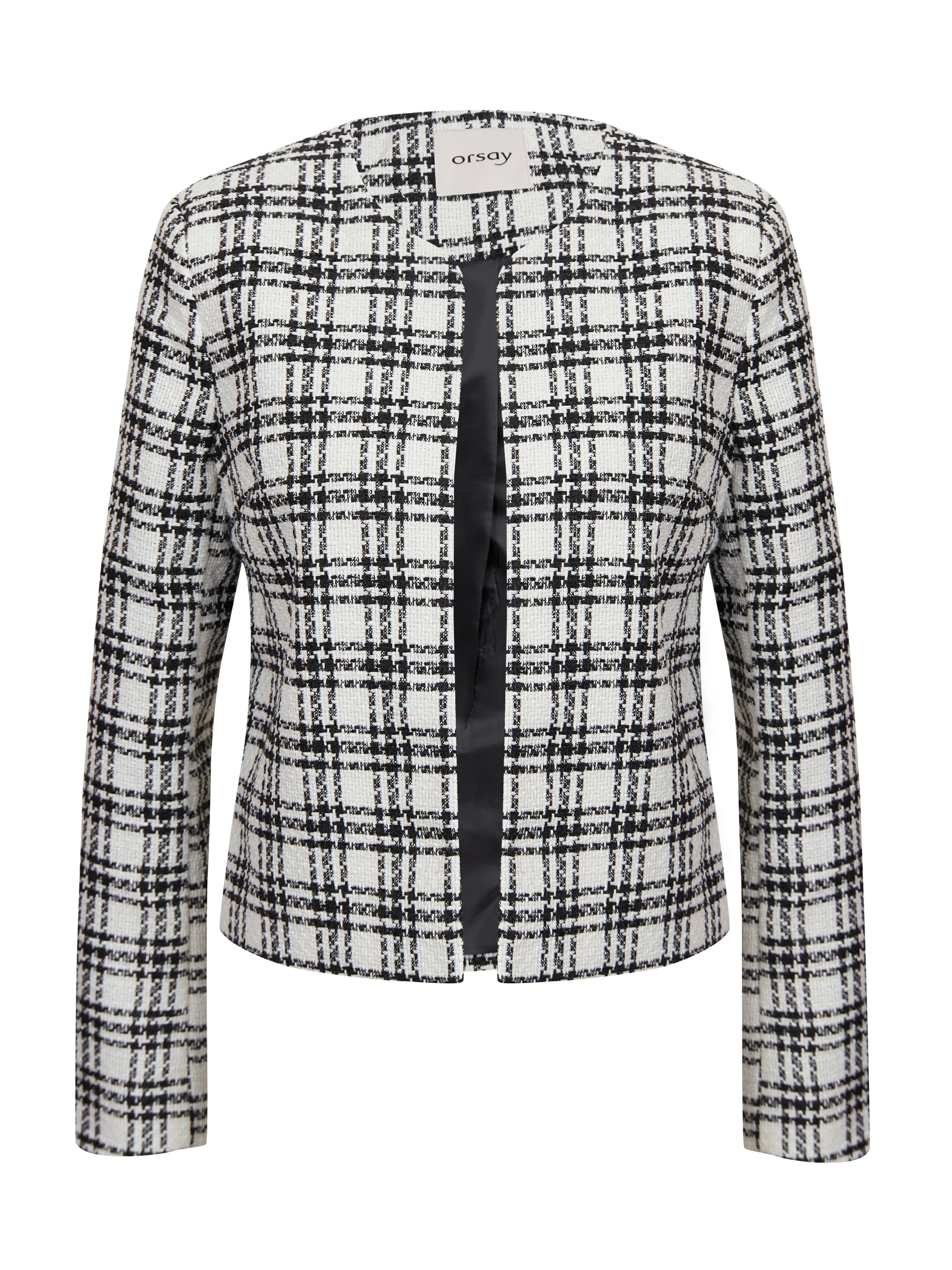 Schwarz-weiß karierte Damenjacke ORSAY