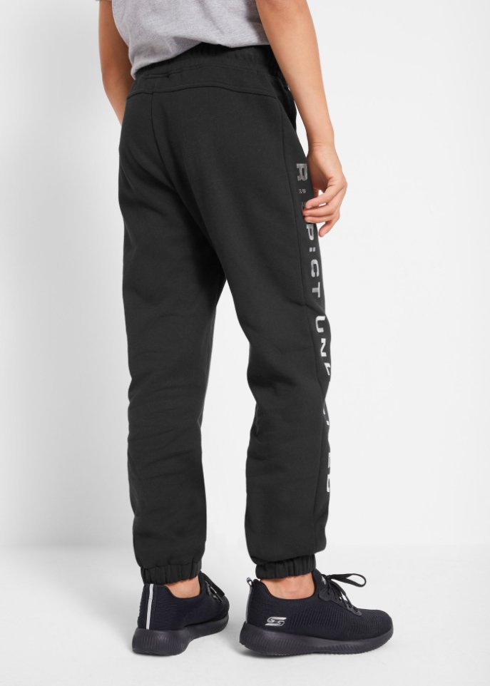 Jungen Sweathose mit Silberdruck, Slim Fit