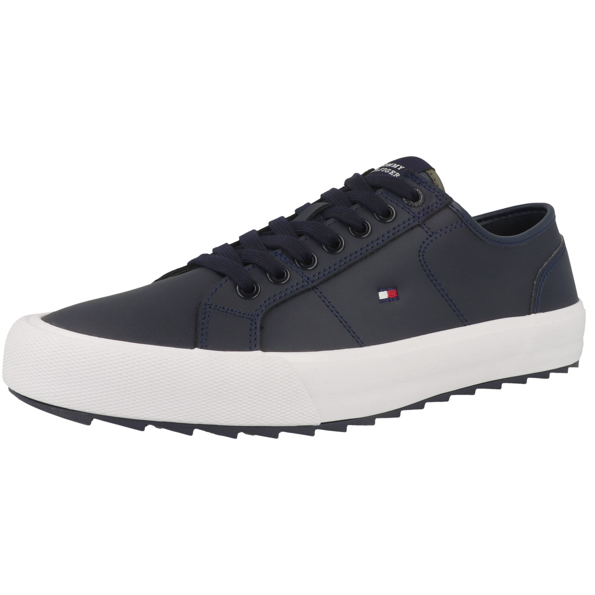 Tommy Hilfiger Core Vulcanized Cleated Leather Sneaker Low dunkelblau