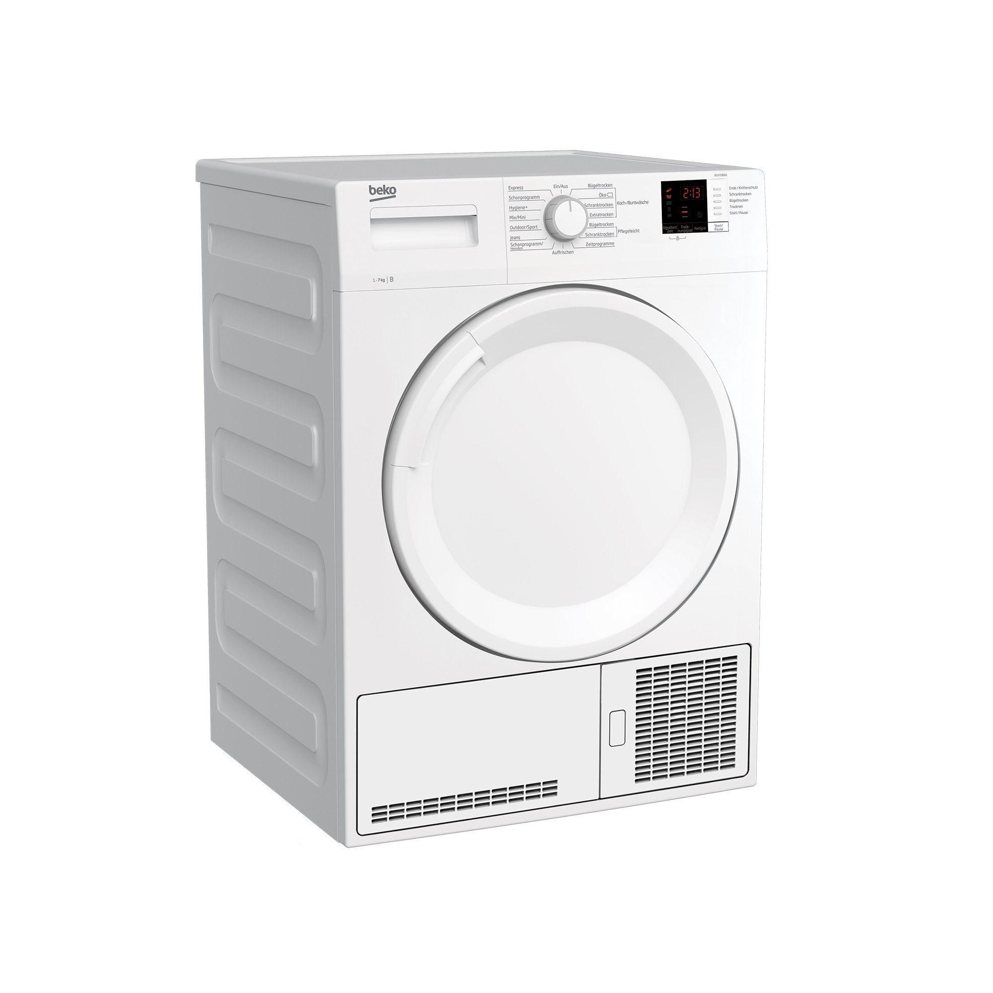 BEKO Kondenstrockner DCU7330N1, 7 kg, Trommelinnenbeleuchtung, Allergikergeeignet