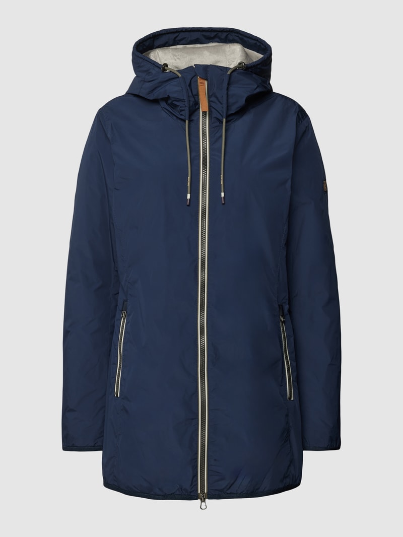 Parka mit Zweiwege-Reißverschluss in marineblau