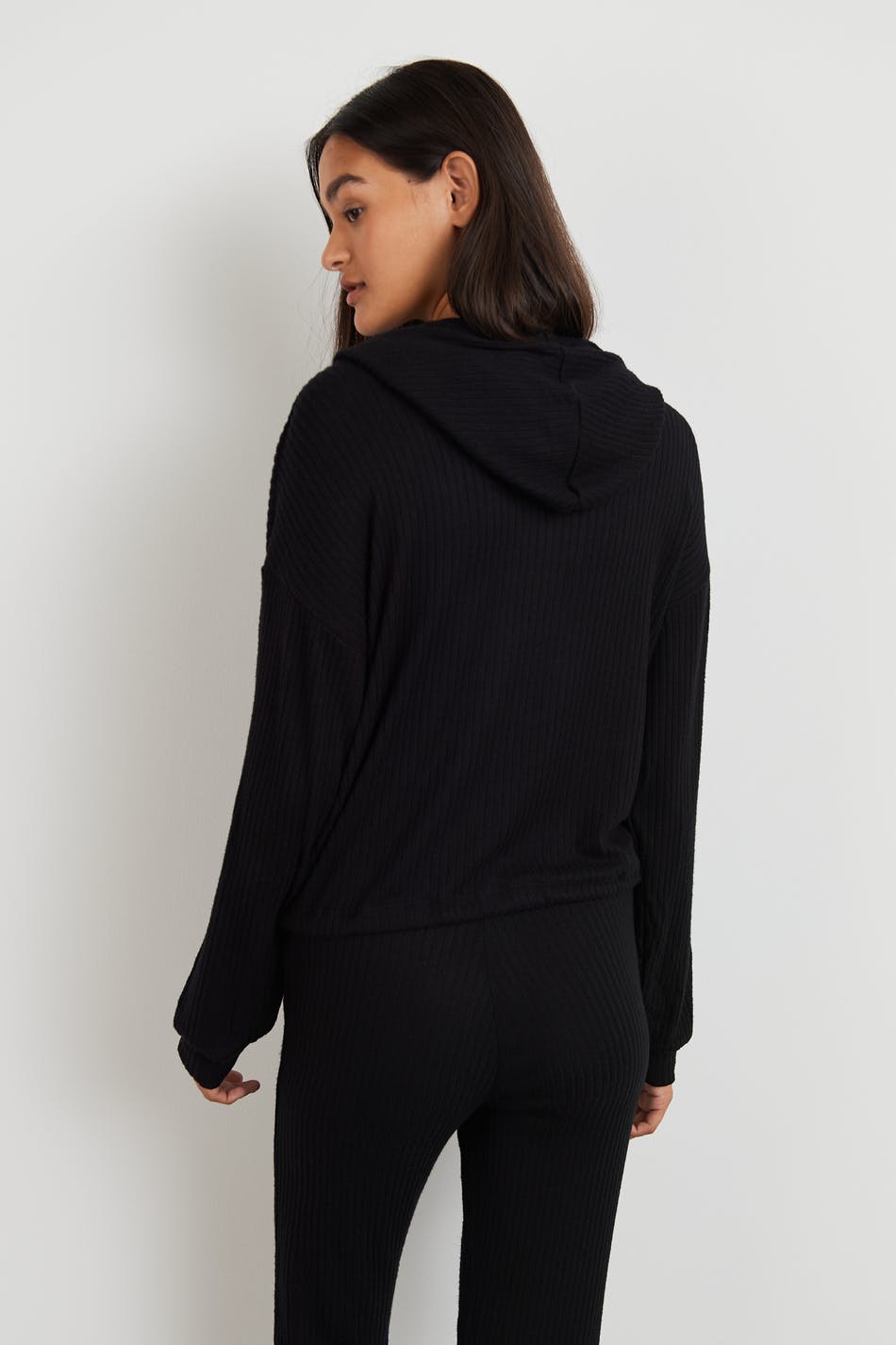 Stina rib hoodie