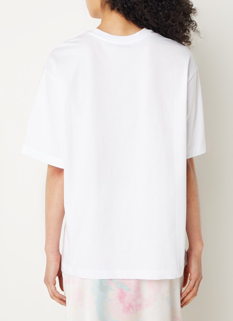T-shirt oversize con stampa del reparto raffinato