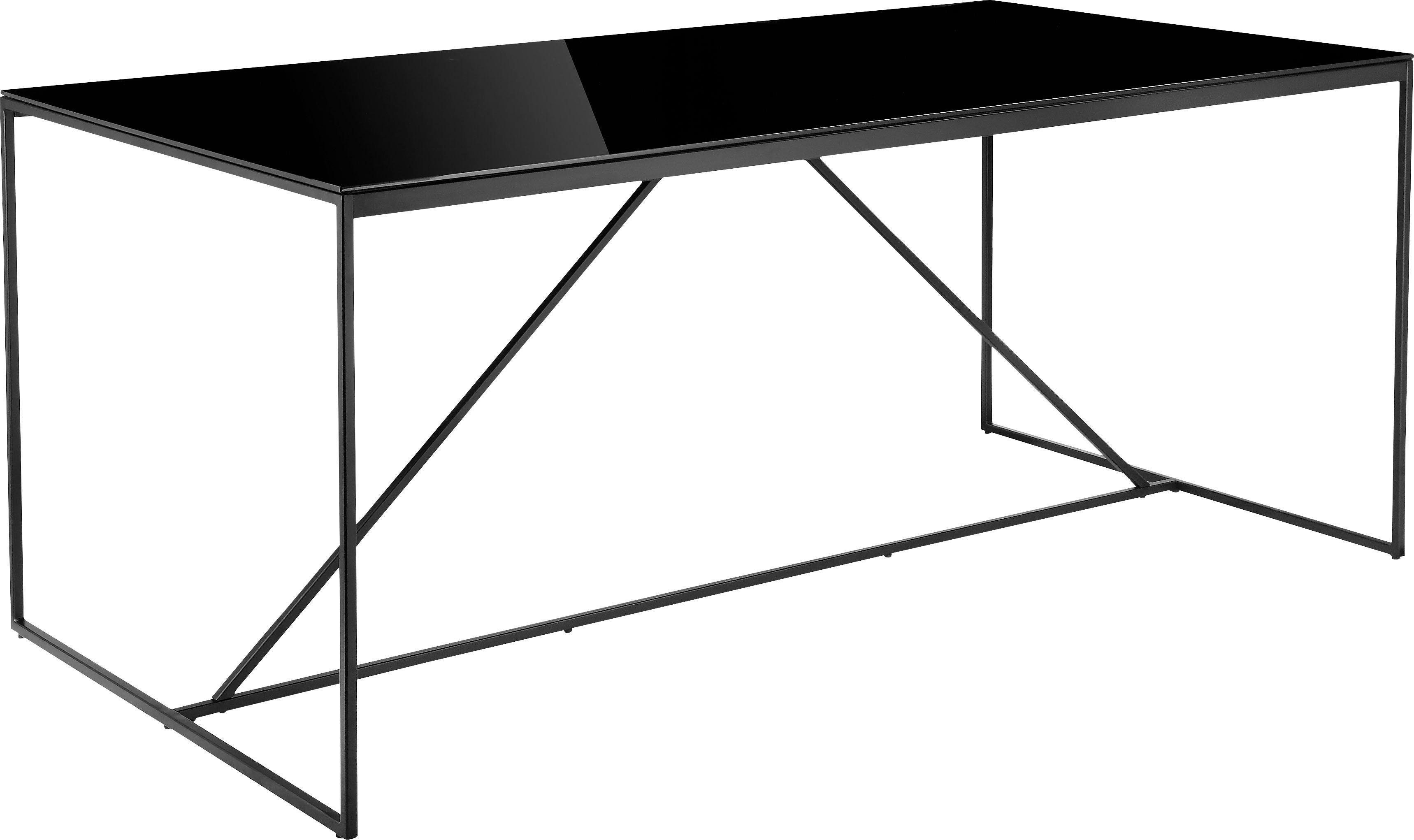 INOSIGN Esstisch Esra, Gestell aus Metall, Tischplatte aus Glas